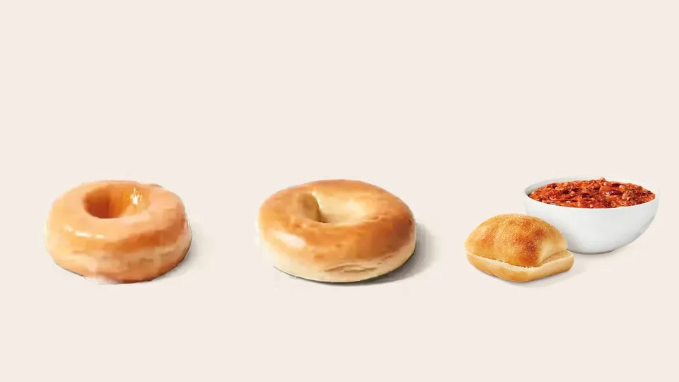 Tim Hortons donut, bagel and chili, items that contain gluten or cross-contact risk
